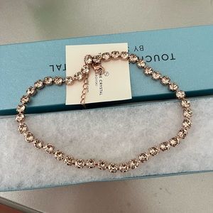 Touchstone crystal rose gold necklace